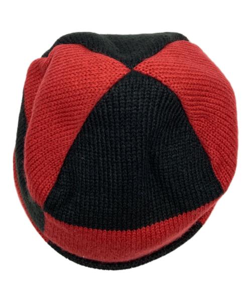 SUPREME（シュプリーム）Supreme (シュプリーム) Checkerboard Beanie レッド×ブラックの古着・服飾アイテム