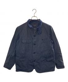 Engineered Garments（エンジニアド ガーメンツ）の古着「coverall Jacket H.B. Gangster Stripe」｜ネイビー