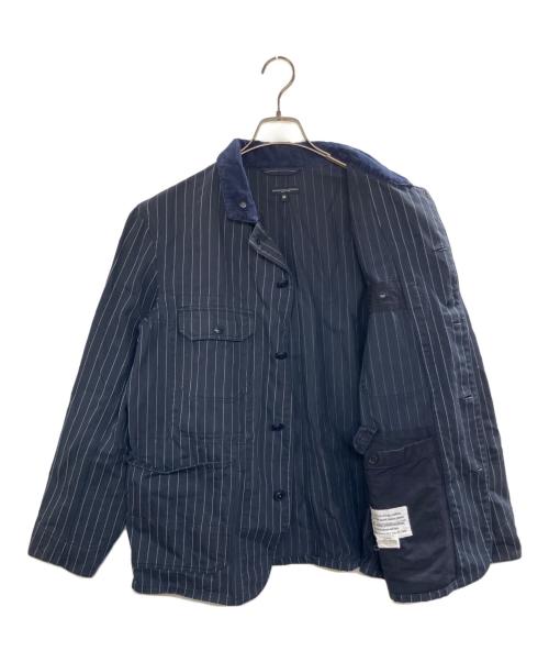 Engineered Garments（エンジニアド ガーメンツ）Engineered Garments (エンジニアド ガーメンツ) coverall Jacket H.B. Gangster Stripe ネイビー サイズ:Ⅿの古着・服飾アイテム
