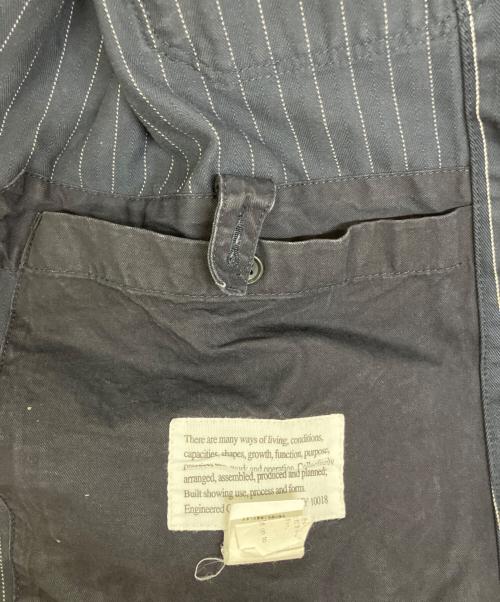 Engineered Garments（エンジニアド ガーメンツ）Engineered Garments (エンジニアド ガーメンツ) coverall Jacket H.B. Gangster Stripe ネイビー サイズ:Ⅿの古着・服飾アイテム
