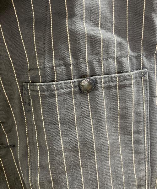 Engineered Garments（エンジニアド ガーメンツ）Engineered Garments (エンジニアド ガーメンツ) coverall Jacket H.B. Gangster Stripe ネイビー サイズ:Ⅿの古着・服飾アイテム