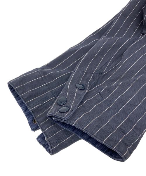 Engineered Garments（エンジニアド ガーメンツ）Engineered Garments (エンジニアド ガーメンツ) coverall Jacket H.B. Gangster Stripe ネイビー サイズ:Ⅿの古着・服飾アイテム