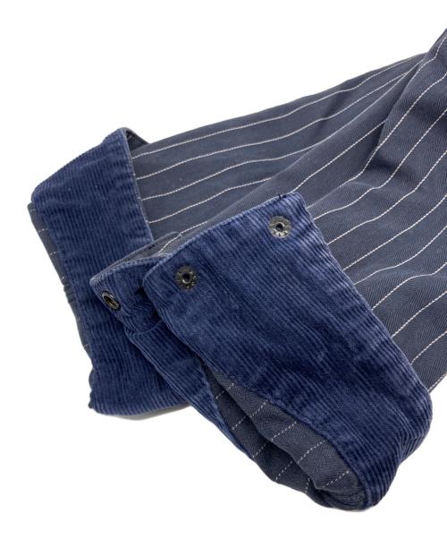 Engineered Garments（エンジニアド ガーメンツ）Engineered Garments (エンジニアド ガーメンツ) coverall Jacket H.B. Gangster Stripe ネイビー サイズ:Ⅿの古着・服飾アイテム