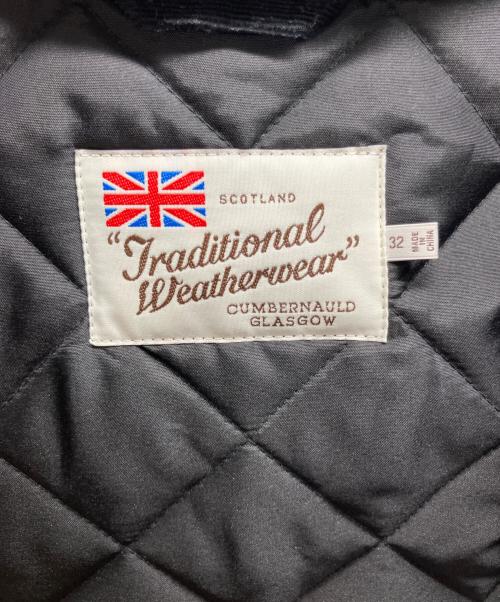 Traditional Weatherwear（トラディショナルウェザーウェア）Traditional Weatherwear (トラディショナルウェザーウェア) フード レオパードミドルキルティングコート ブラック サイズ:34の古着・服飾アイテム
