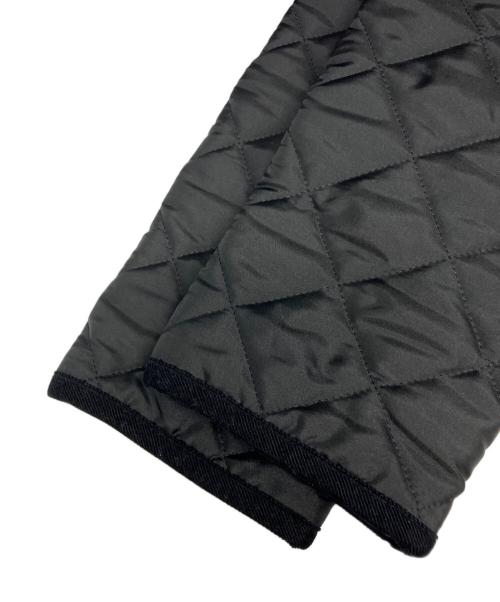 Traditional Weatherwear（トラディショナルウェザーウェア）Traditional Weatherwear (トラディショナルウェザーウェア) フード レオパードミドルキルティングコート ブラック サイズ:34の古着・服飾アイテム