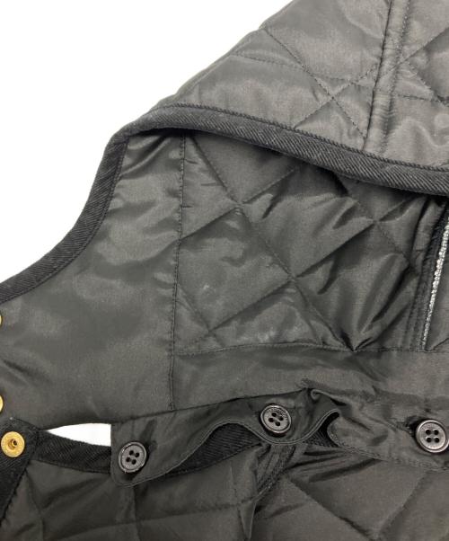 Traditional Weatherwear（トラディショナルウェザーウェア）Traditional Weatherwear (トラディショナルウェザーウェア) フード レオパードミドルキルティングコート ブラック サイズ:34の古着・服飾アイテム