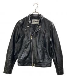 Schott（ショット）の古着「ダブルブレスト ライダース ジャケット」｜ブラック