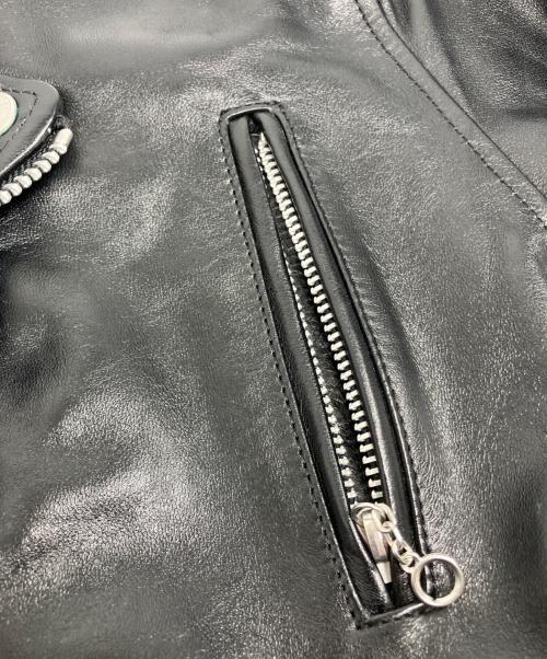 Schott（ショット）Schott (ショット) ダブルブレスト ライダース ジャケット ブラック サイズ:Ⅿの古着・服飾アイテム