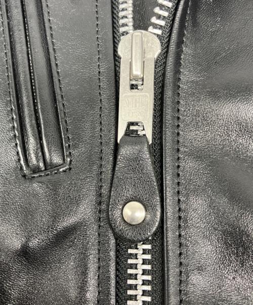 Schott（ショット）Schott (ショット) ダブルブレスト ライダース ジャケット ブラック サイズ:Ⅿの古着・服飾アイテム