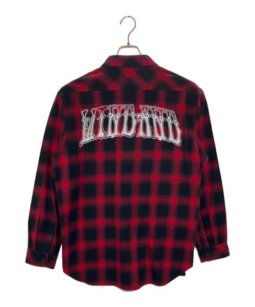 WIND AND SEA（ウィンダンシー）WIND AND SEA (ウィンダンシー) オンブルネルチェックシャツ ブラック×レッド サイズ:Mの古着・服飾アイテム