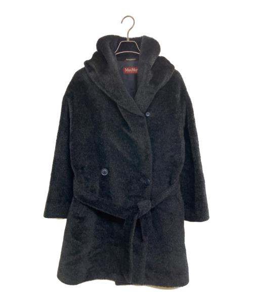 Max Mara Studio（マックスマーラ ストゥディオ）Max Mara Studio (マックスマーラ ストゥディオ) アルパカフードコート ブラック サイズ:XLの古着・服飾アイテム