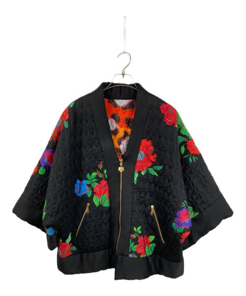 H&M（エイチアンドエム）H&M (エイチアンドエム) KENZO (ケンゾー) フラワー羽織りジャケット ブラック サイズ:Mの古着・服飾アイテム