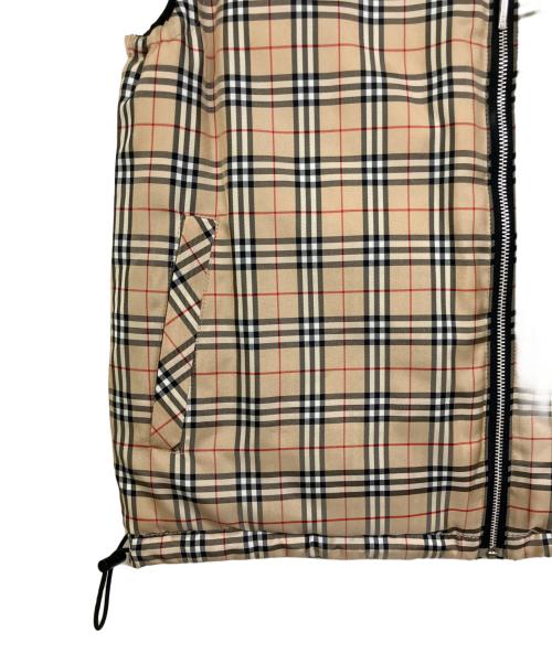 BURBERRY GOLF（バーバリーゴルフ）BURBERRY GOLF (バーバリーゴルフ) リバーシブルノバチェックダウンベスト ベージュ サイズ:ⅬⅬの古着・服飾アイテム