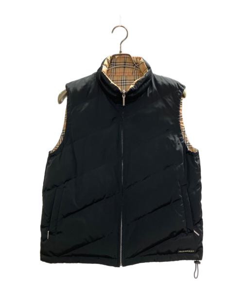 BURBERRY GOLF（バーバリーゴルフ）BURBERRY GOLF (バーバリーゴルフ) リバーシブルノバチェックダウンベスト ベージュ サイズ:ⅬⅬの古着・服飾アイテム
