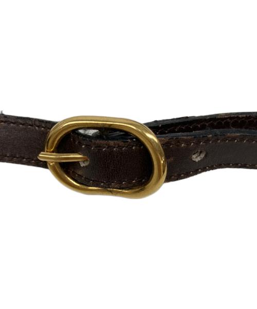 GUCCI（グッチ）GUCCI (グッチ) シェリーラインスウェードショルダーバッグ ブラウンの古着・服飾アイテム