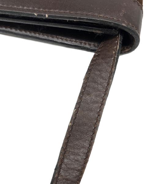 GUCCI（グッチ）GUCCI (グッチ) シェリーラインスウェードショルダーバッグ ブラウンの古着・服飾アイテム