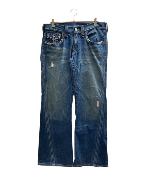 TRUE RELIGION（トゥルー レリジョン）TRUE RELIGION (トゥルー レリジョン) JOEY フレアブーツカットデニムパンツ インディゴ サイズ:W32×L33の古着・服飾アイテム