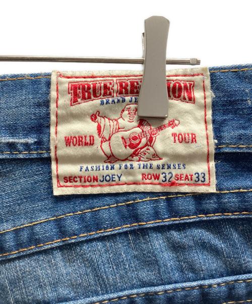 TRUE RELIGION（トゥルー レリジョン）TRUE RELIGION (トゥルー レリジョン) JOEY フレアブーツカットデニムパンツ インディゴ サイズ:W32×L33の古着・服飾アイテム