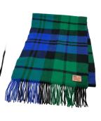 Traditional Weatherwearトラディショナルウェザーウェア）の古着「チェックマフラー」｜ネイビー×グリーン