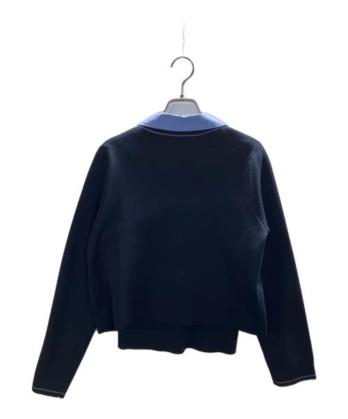 JUSGLITTY（ジャスグリッティー）JUSGLITTY (ジャスグリッティー) シャツカラーVネックアンサンブル ネイビー サイズ:2の古着・服飾アイテム