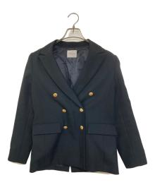 Demi-Luxe Beams（デミルクス ビームス）の古着「ドライギャバジン ６ボタン ダブルジャケット」｜ブラック