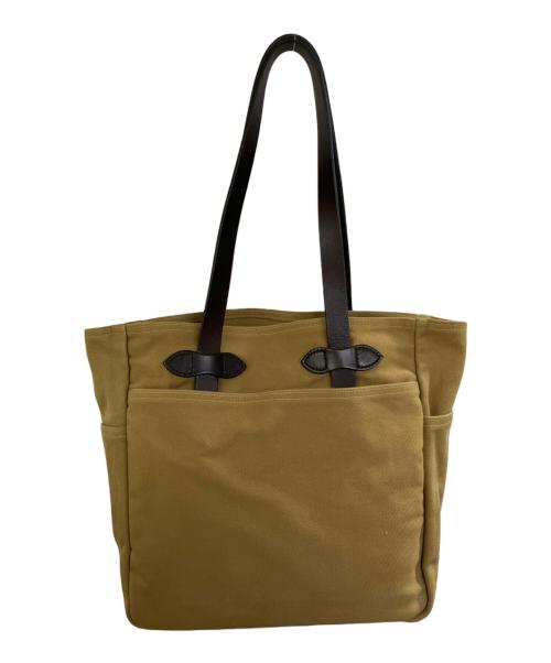 FILSON（フィルソン）FILSON (フィルソン) rugged twill zipper tote ブラウンの古着・服飾アイテム