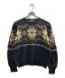 POLO RALPH LAUREN（ポロ・ラルフローレン）の古着「スノーフレークウールニット」｜ネイビー×ブラック
