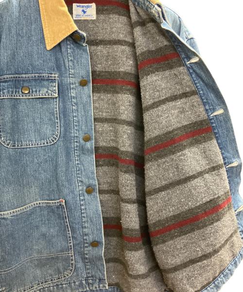 Wrangler（ラングラー）Wrangler (ラングラー) Bluebell (ブルーベル) コーデュロイ襟 裏ボアカバーオール インディゴ サイズ:Ⅿの古着・服飾アイテム