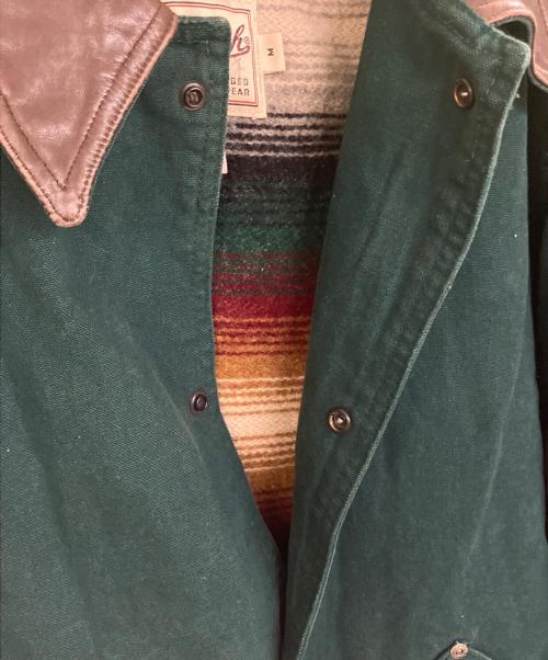 WOOLRICH（ウールリッチ）WOOLRICH (ウールリッチ) ネイティブ柄ライナーダックジャケット グリーン サイズ:Ⅿの古着・服飾アイテム