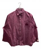 RAF SIMONSラフシモンズ）の古着「BIG FIT DENIM SHIRT」｜ボルドー