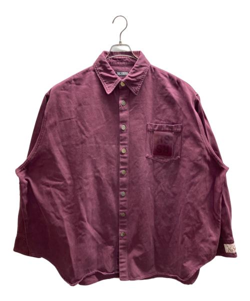 RAF SIMONS（ラフシモンズ）RAF SIMONS (ラフシモンズ) BIG FIT DENIM SHIRT ボルドー サイズ:Sの古着・服飾アイテム