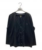 Needlesニードルズ）の古着「V NECK CARDIGAN - BRIGHT JERSEY」｜ブラック