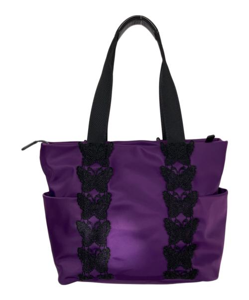 ANNA SUI（アナスイ）ANNA SUI (アナスイ) バタフライレース トートバッグ パープルの古着・服飾アイテム