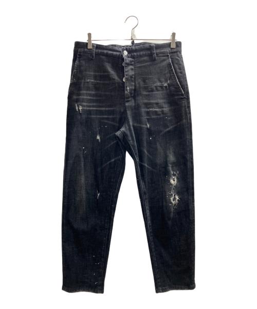 DSQUARED2（ディースクエアード）DSQUARED2 (ディースクエアード) ダメージデニムパンツ グレー サイズ:48の古着・服飾アイテム