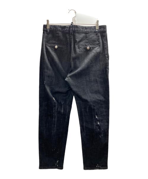 DSQUARED2（ディースクエアード）DSQUARED2 (ディースクエアード) ダメージデニムパンツ グレー サイズ:48の古着・服飾アイテム