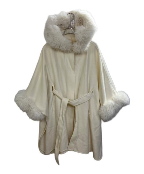 CELFORD（セルフォード）CELFORD (セルフォード) ファーポンチョコート ベージュ サイズ:Freeの古着・服飾アイテム