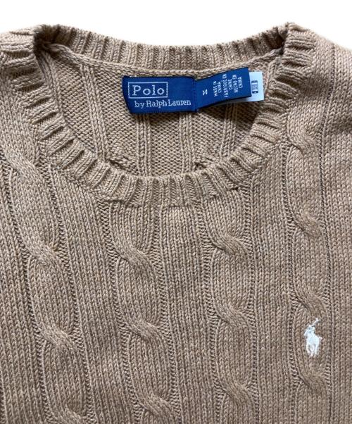 POLO RALPH LAUREN（ポロ・ラルフローレン）POLO RALPH LAUREN (ポロ・ラルフローレン) ケーブルニット ブラウン サイズ:Ｍの古着・服飾アイテム