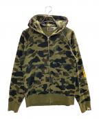 A BATHING APEアベイシングエイプ）の古着「1st camo shark full zip」｜グリーン