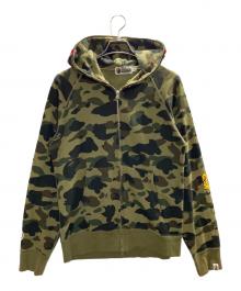 A BATHING APE（アベイシングエイプ）の古着「1st camo shark full zip」｜グリーン