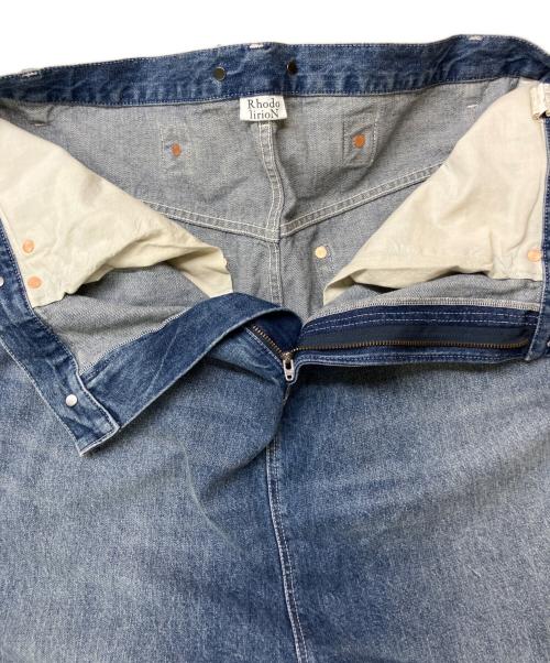 rhodo lirion（ロドリリオン）Rhodo lirioN (ロドリリオン) 5Pockets Suspender Pants Denim インディゴ サイズ:0/Sの古着・服飾アイテム