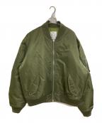 stussyステューシー）の古着「Built Reversible Bomber Jacket」｜グリーン