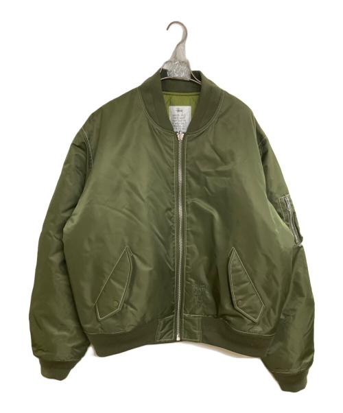 stussy（ステューシー）stussy (ステューシー) Built Reversible Bomber Jacket グリーン サイズ:XLの古着・服飾アイテム