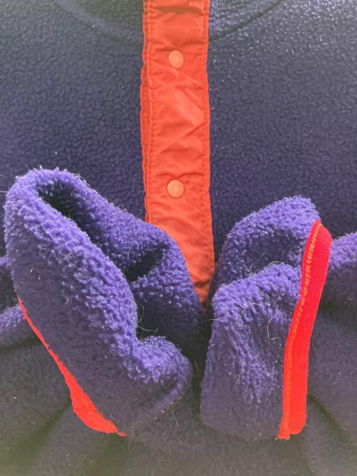 Patagonia（パタゴニア）Patagonia (パタゴニア) シンチラスナップTプルオーバー パープル×ピンク/エッグプラント サイズ:sの古着・服飾アイテム