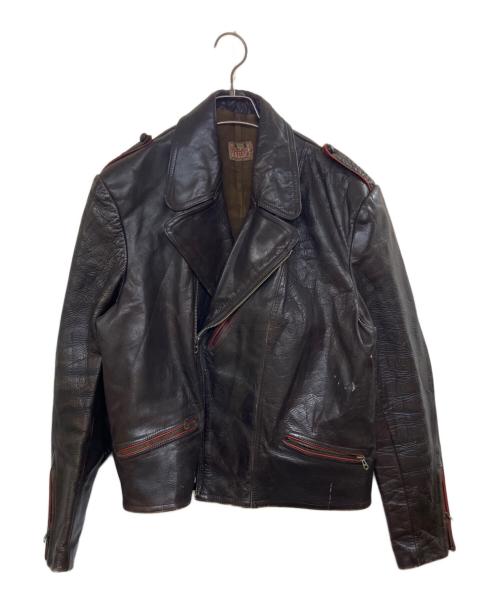 Haelson（ハエルソン）HAELSON (ハエルソン) レザーライダースジャケット ブラウン サイズ:-の古着・服飾アイテム