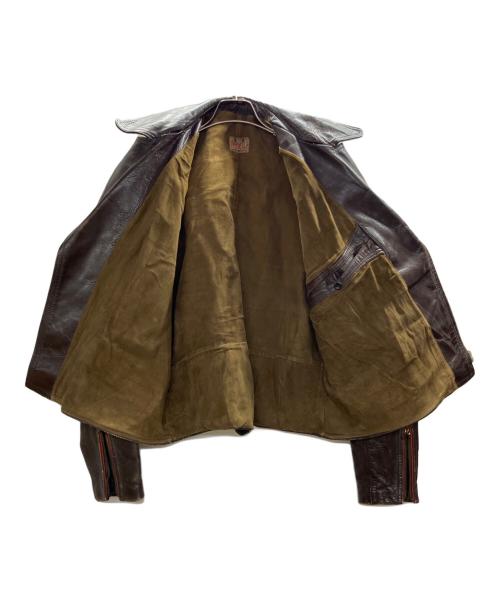 Haelson（ハエルソン）HAELSON (ハエルソン) レザーライダースジャケット ブラウン サイズ:-の古着・服飾アイテム
