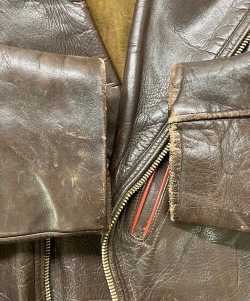 Haelson（ハエルソン）HAELSON (ハエルソン) レザーライダースジャケット ブラウン サイズ:-の古着・服飾アイテム