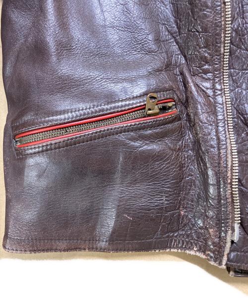 Haelson（ハエルソン）HAELSON (ハエルソン) レザーライダースジャケット ブラウン サイズ:-の古着・服飾アイテム
