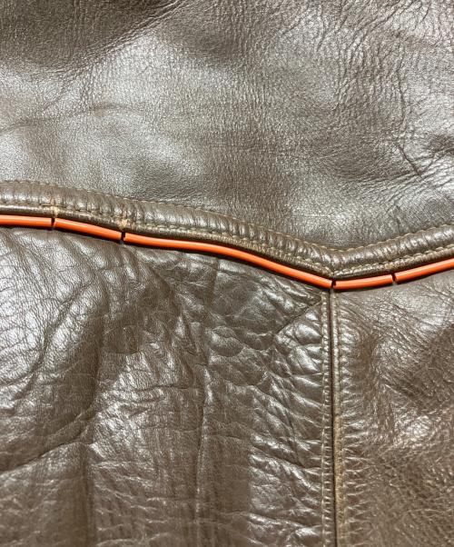 Haelson（ハエルソン）HAELSON (ハエルソン) レザーライダースジャケット ブラウン サイズ:-の古着・服飾アイテム