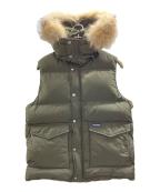 WOOLRICHウールリッチ）の古着「ファーダウンベスト」｜カーキ