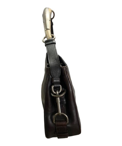 Yves Saint Laurent（イヴサンローラン）Yves Saint Laurent (イヴサンローラン) モンバサ  レザーワンショルダーバッグ ブラウンの古着・服飾アイテム